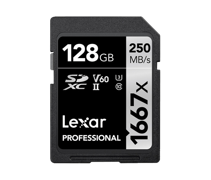 Tarjeta de memoria Lexar 128GB Professional 1667x UHS-II SDXC