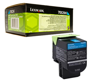 Toner original Lexmark 70C8HC0 - Cyan 3.000cps CS310/410/510