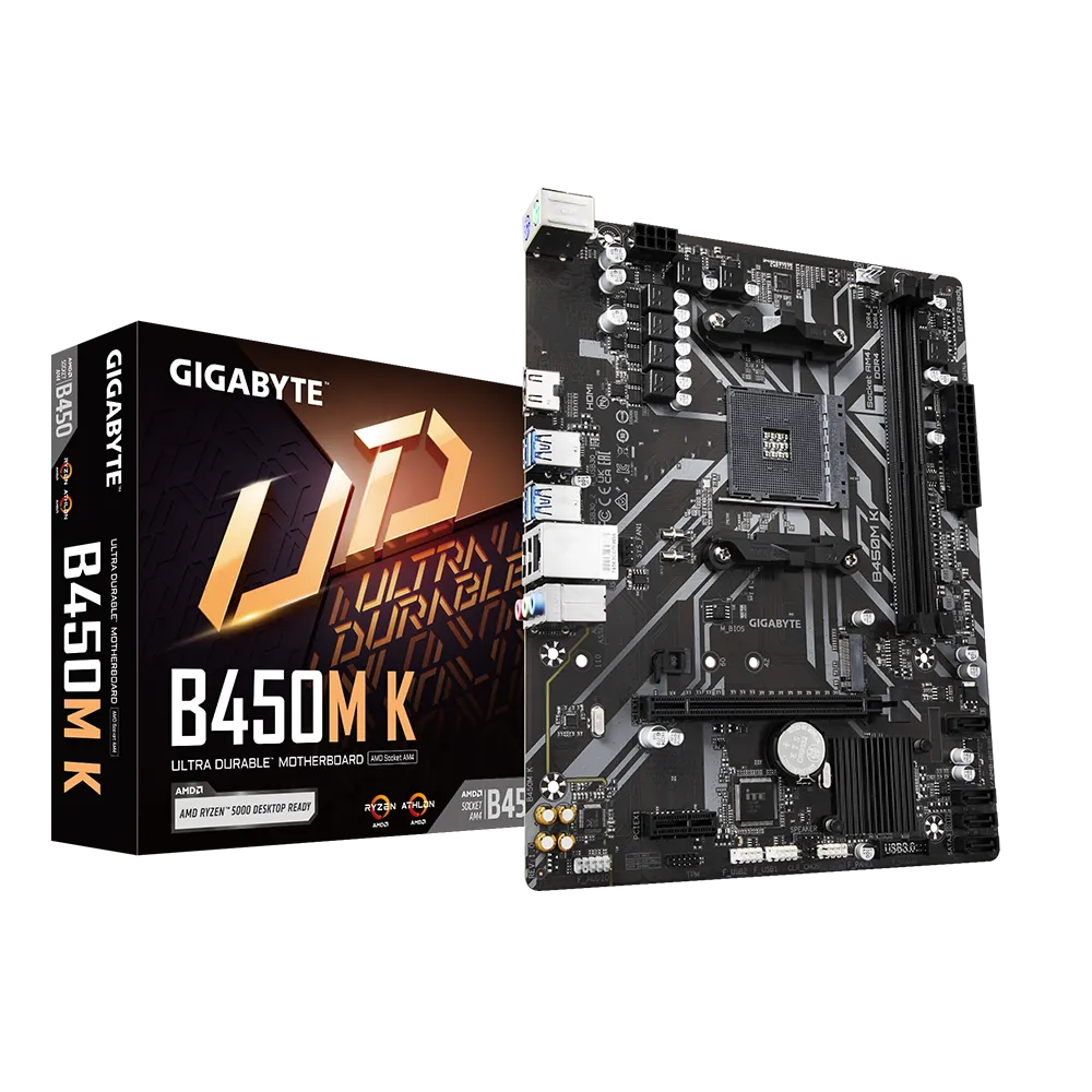 Motherboard Gigabyte AMD B450M K | DDR4 | Socket AM4 | MicroATX