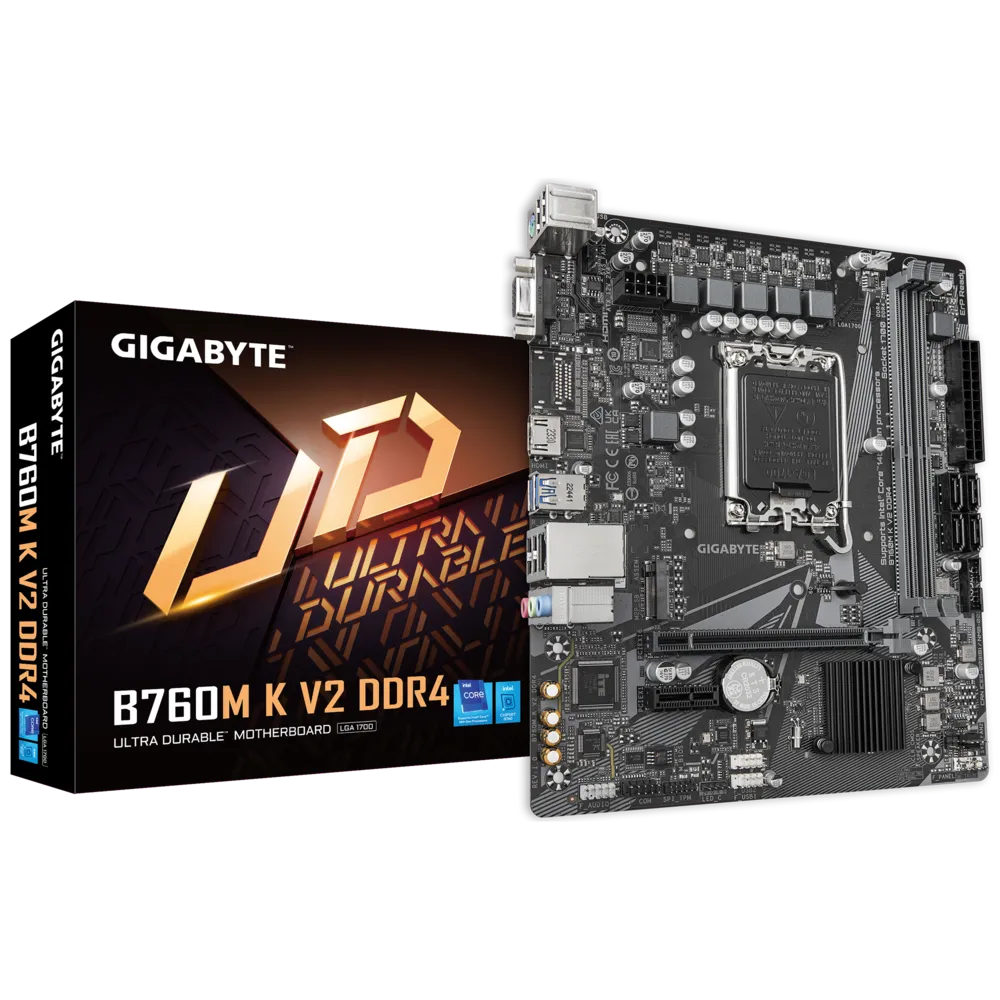  Motherboard Gigabyte B760M K | DDR4 | Socket S1700 | MicroATX