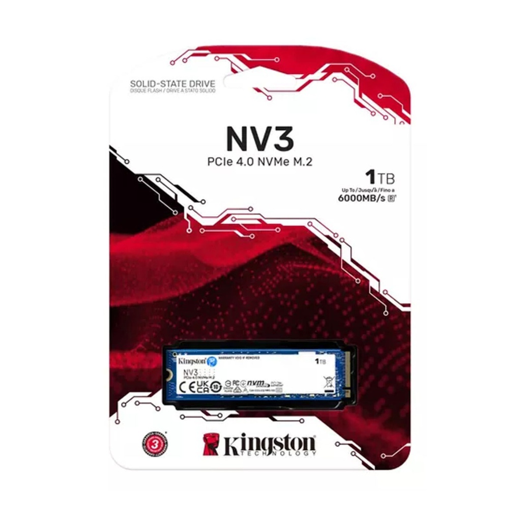 Disco SSD Kingston PCIe NVMe NV3 2TB GEN 4.0 