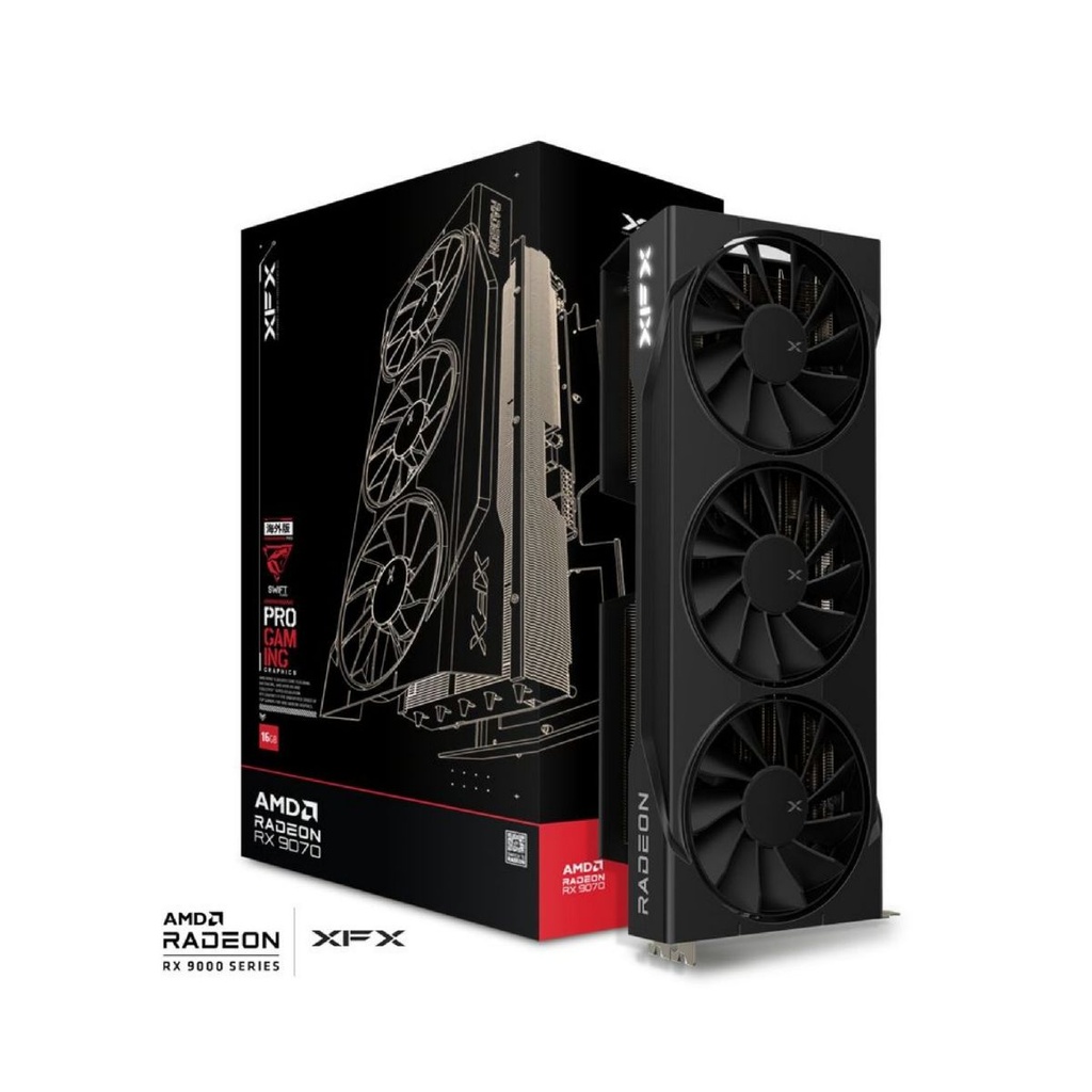 Tarjeta de video Xfx Radeon RX9070 Swift G Oc 16gb GDDR6