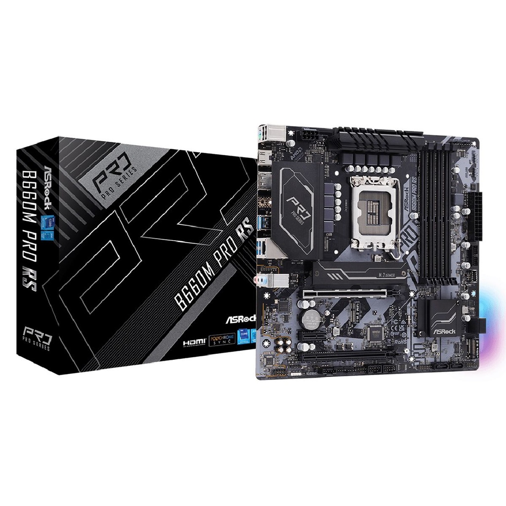 Motherboard Asrock B660m Pro Rs | DDR4 | Socket S1700 | MicroATX