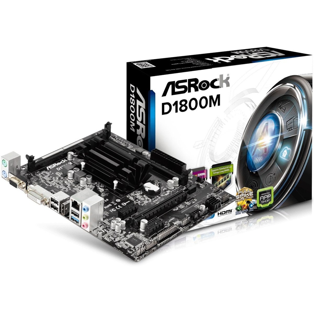 Motherboard intel Asrock D1800m Cpu Onboard | DDR3/DDR3L | MicroATX