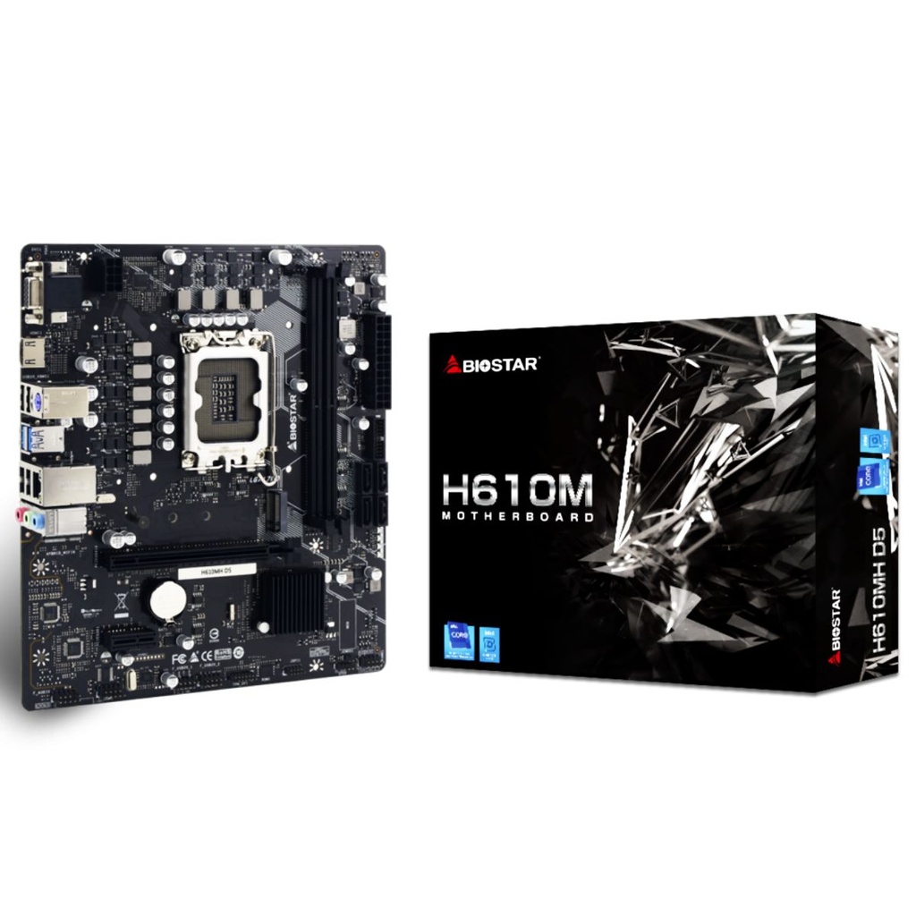 Motherboard Biostar Intel H610mh D5 | DDR5 | Socket S1700 | MicroATX