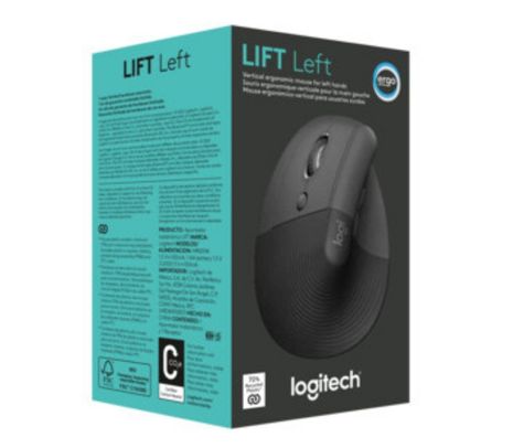 LOGITECH MOUSE LIFT VERTICAL GRAPHITE IZQ INAL+BT