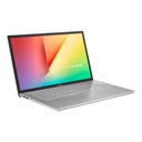 ASUS - NOTEBOOK VIVOBOOK 17 K712 K712EA-WH34 - 17,3''. INTEL CORE I3 1115G4. INTEL UHD. WINDOWS 10. RAM 12GB / SSD 256GB. CÁMARA WEB. WIFI. BLUETOOTH. LI-ION 3 CELDAS 78Wh. REF AA.