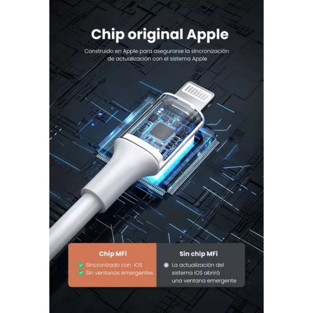 Ugreen Cable Lightning A Usb White 1m