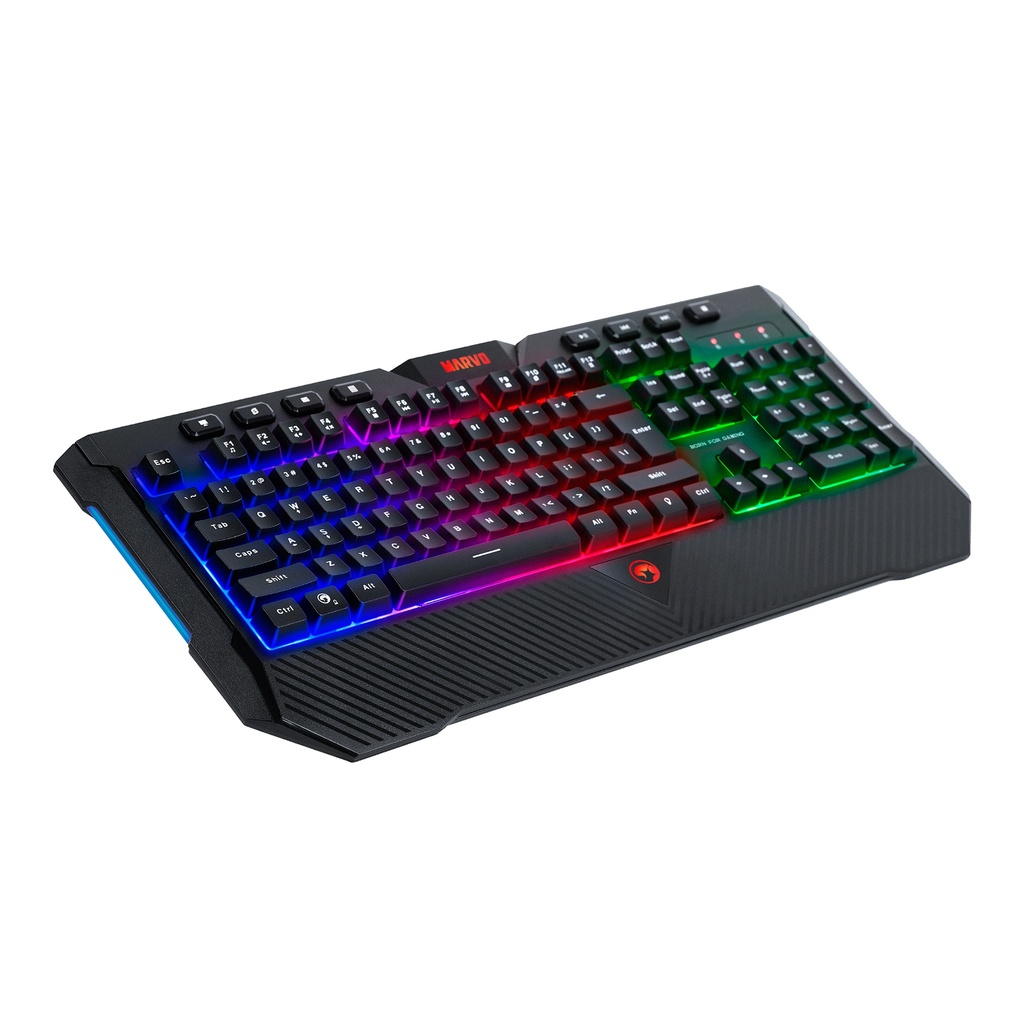 MARVO - TECLADO GAMING CON ILUMINACIÓN K656 - MEMBRANA. 112 TECLAS. CON ILUMINACIÓN.
