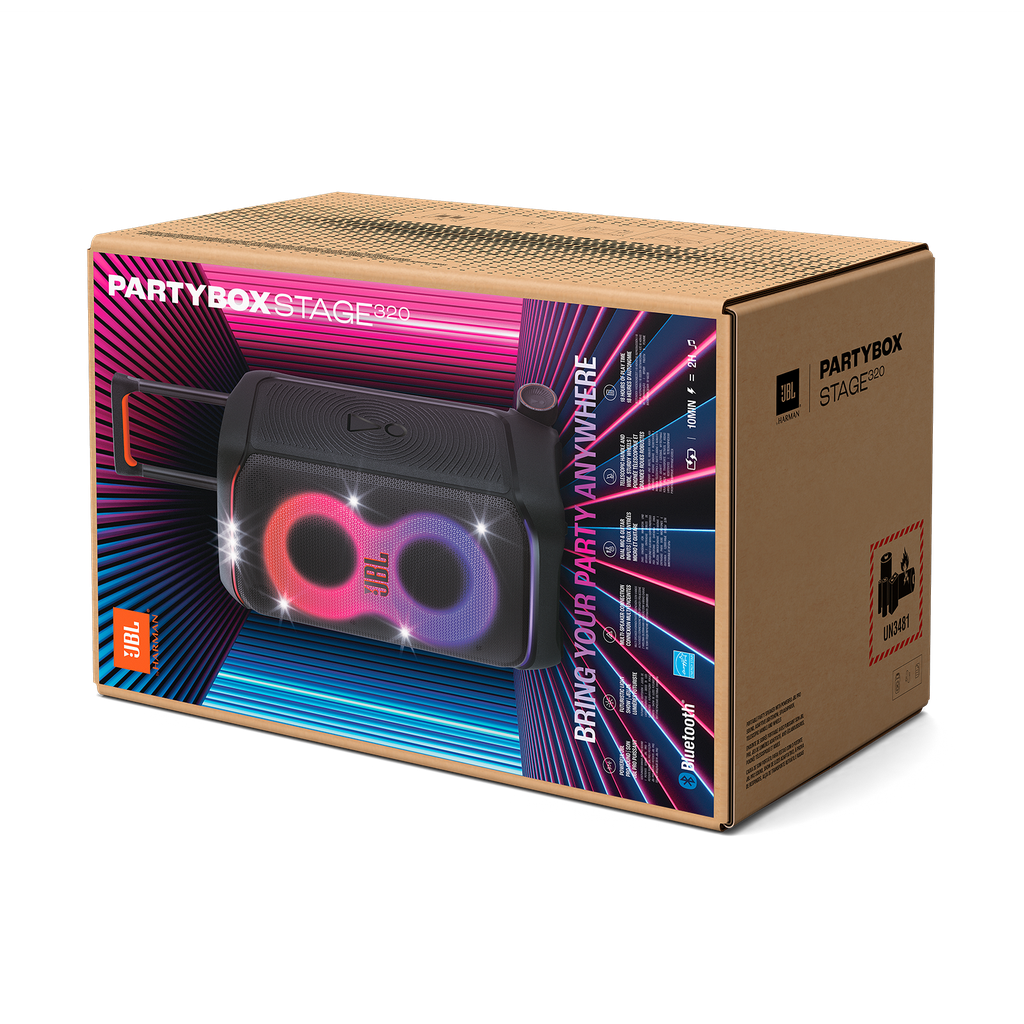 Parlante JBL PartyBox Stage 320 Bluetooth 240W IPX4 negro