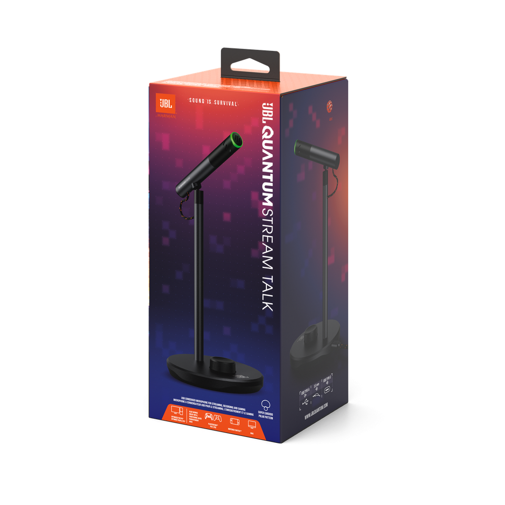 Micrófono condensador JBL Quantum Stream Talk Negro