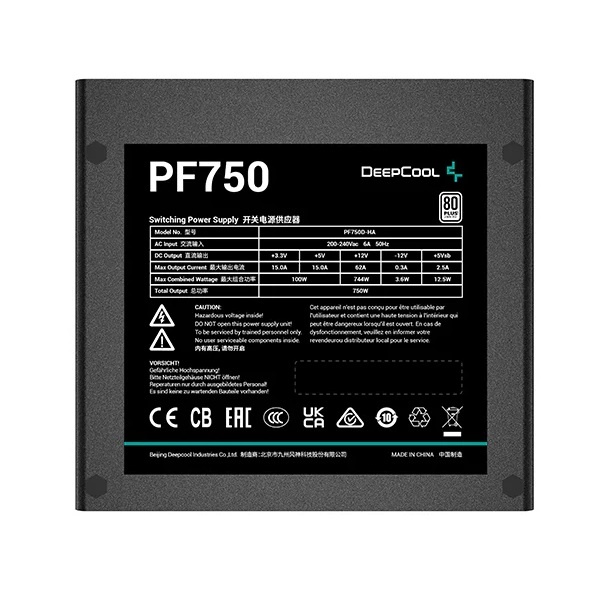 Fuente Deepcool 750W 80 Plus