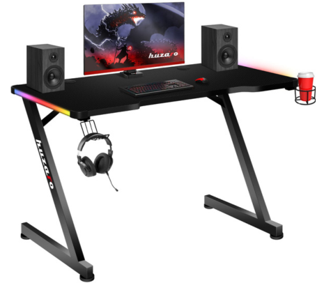 HUZARO HZ-HERO 2.5 MESA/ESCRITORIO GAMING RGB C/LUCES BLACK