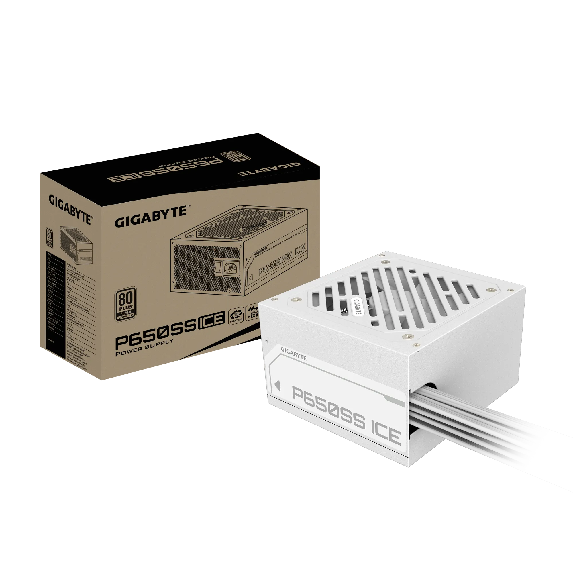 Fuente Gigabyte 650W 80 Plus Silver White