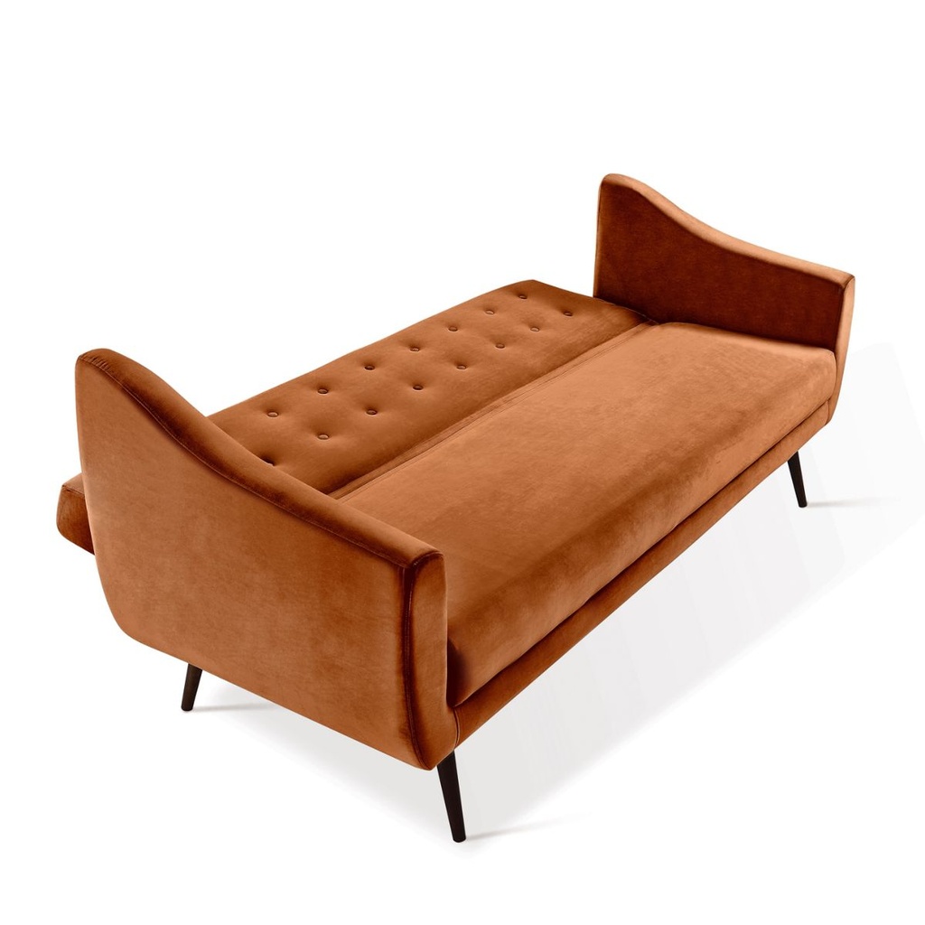 Sofá Cama Durham Velvet Caramelo