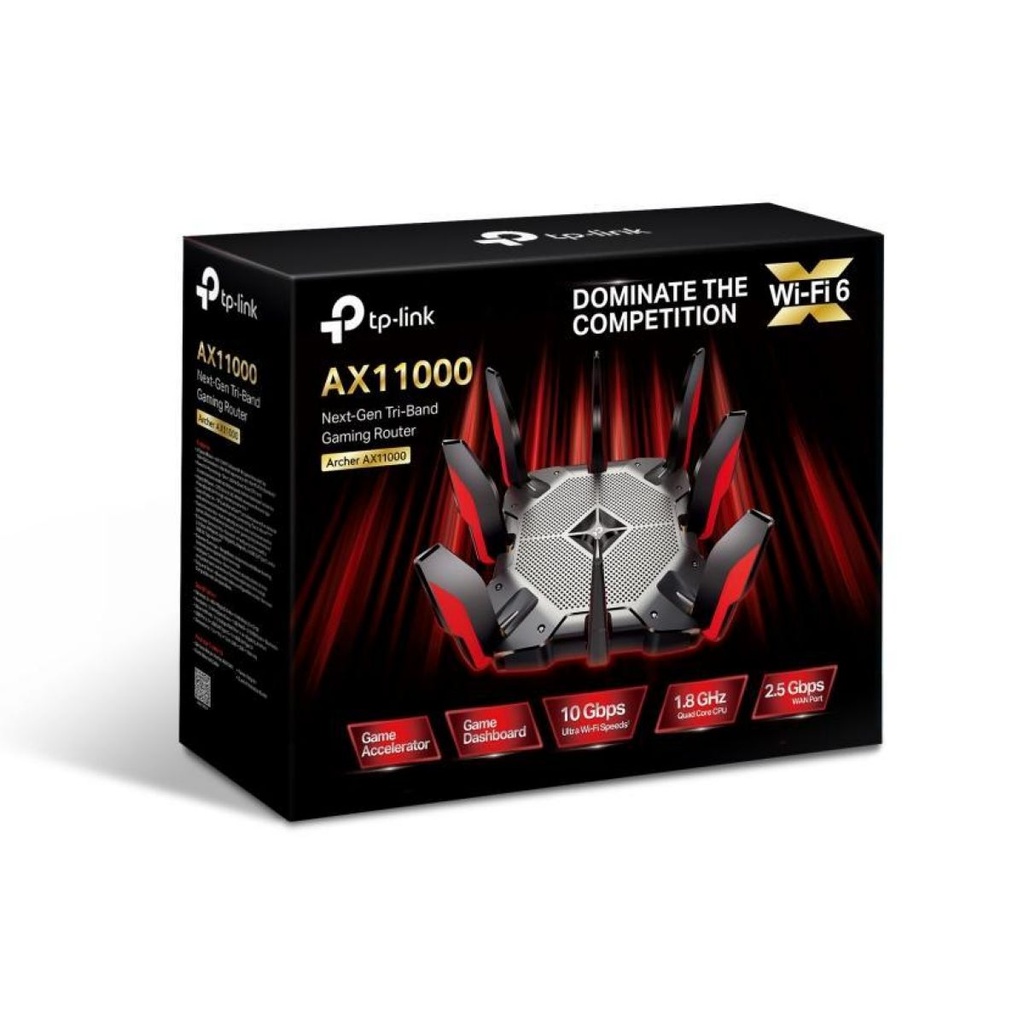 Router Gaming TP-Link Archer AX11000 Wi-Fi 6 AI de Triple Banda