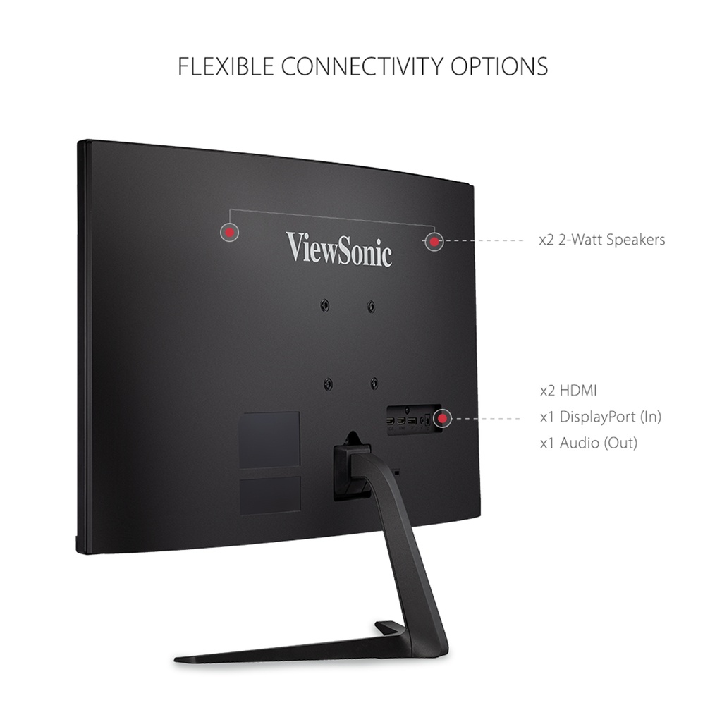 ViewSonic VX2718-2KPC-MHD - LED-backlit LCD monitor - Curved Screen - 27" - 2560 x 1440 - VA - HDMI / DisplayPort - Black