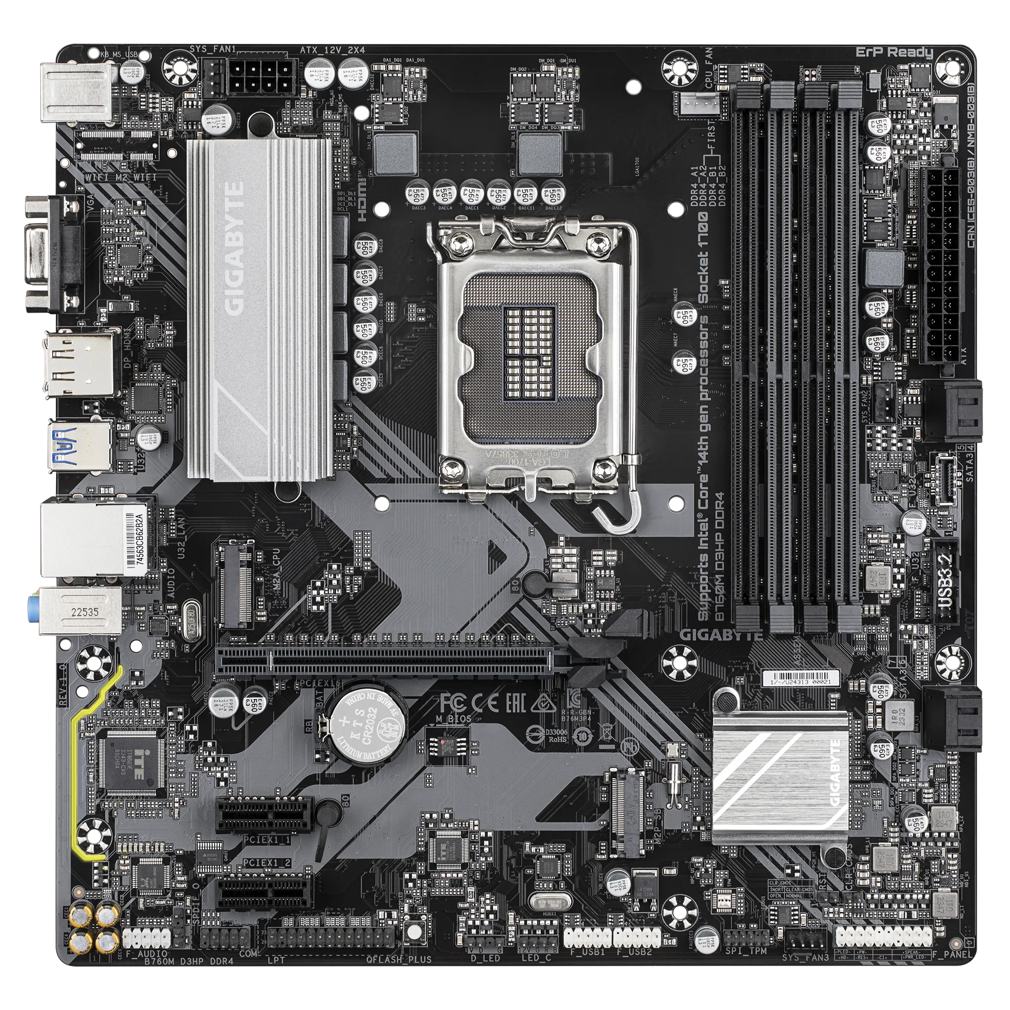 Gigabyte - Motherboard - B760M D3HP DDR4 4 DIMM Socket LGA 1700