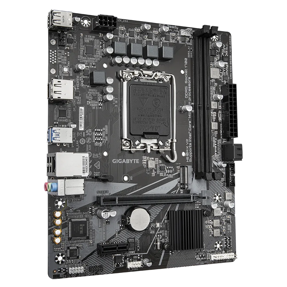 Motherboard Gigabyte - LGA1700 Socket - Intel H610 - H610M K V2