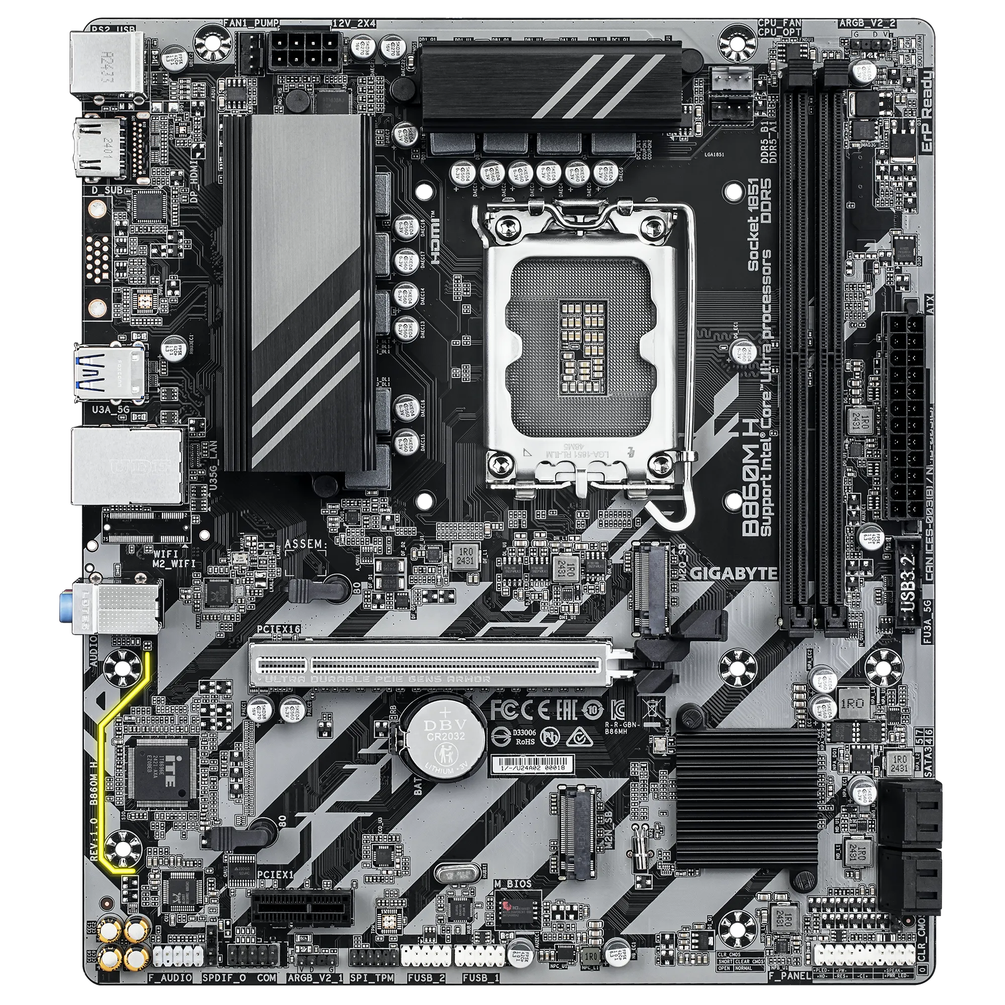 Placa Madre Gigabyte B860M H DDR5 LGA1851 