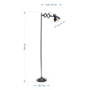 Lámpara Luminaria De Pie Zig Zag Negra E27 40w D22cm