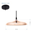 Luminaria de techo colgante led metal 25cm cobre