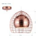 Luminaria de techo colgante ovo cage cobre 35cm jaula