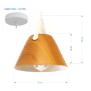 Luminaria de techo colgante sashimi madera 25x22cm