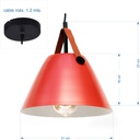 Luminaria De Techo Colgante Sashimi Terracota 25x22cm