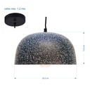 Luminaria de techo colgante terrazo negra con blanca 25x17cm