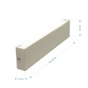 Aplique luz LED bidireccional para pared 36cm x 8cm H=3cm blanco