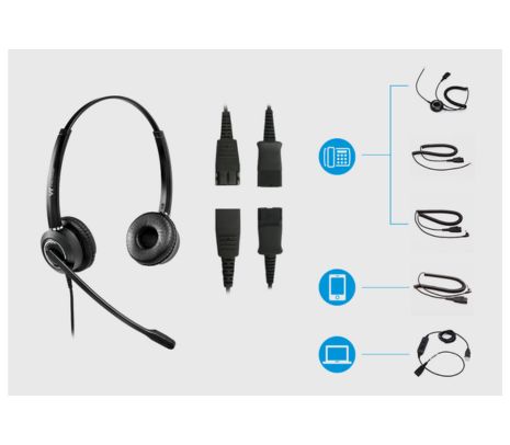 VT VT6200UNC DUO HEADSET GN QD