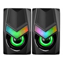 MARVO - PARLANTES GAMING SCORPION SG-118 - DISEÑO COMPACTO. LED ARCOIRIS. 6W RMS