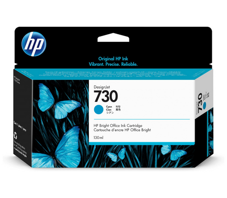 Cartucho original HP P2V62A (730) Cyan 130ML T1600/1700/2600 (CP)
