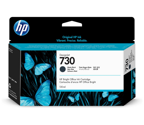 Cartucho original HP P2V65A (730) Negro matte 130ML T1600/1700/2600 (CP)
