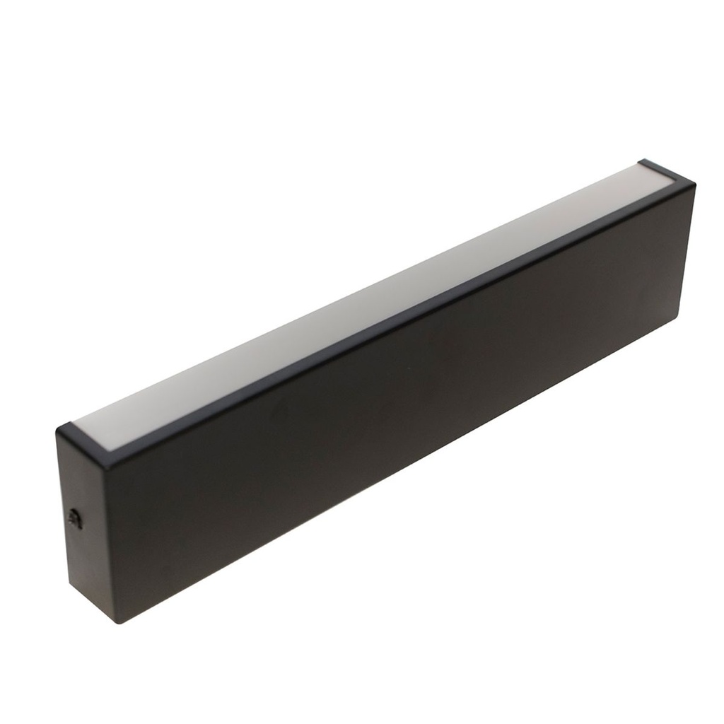 Aplique luz LED bidireccional para pared 36cm x 8cm H=3cm negro