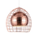 Luminaria de techo colgante ovo cage cobre 35cm jaula