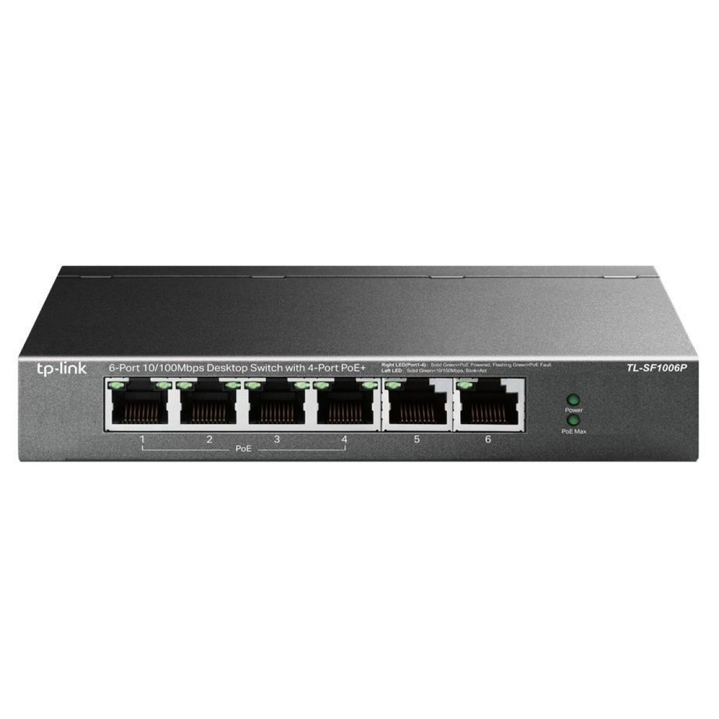 Switch Tp-link Sf1006p 6 Puertos 10/100 4 Poe+