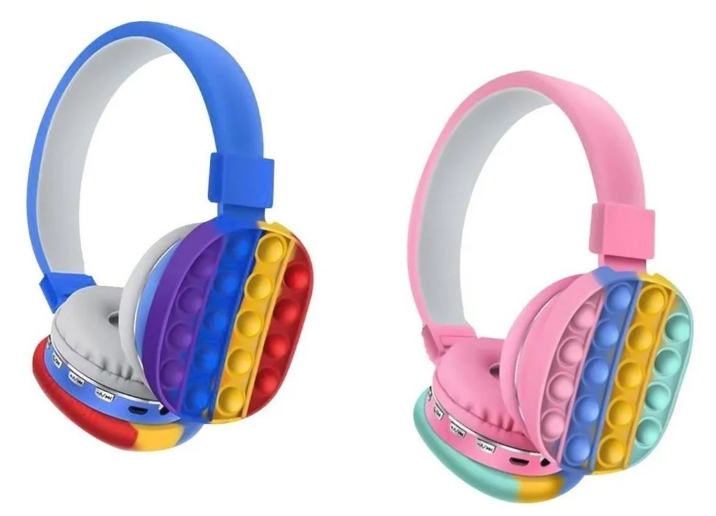 Auriculares vincha bluetooth niño pop it Ledstar