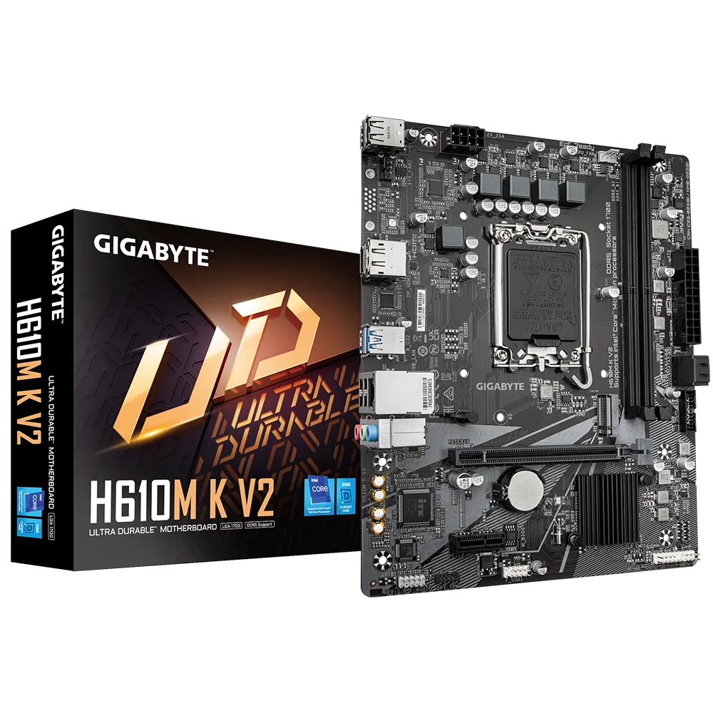 Motherboard Gigabyte H610M K V2 | DDR5 | Socket LGA1700 | MicroATX