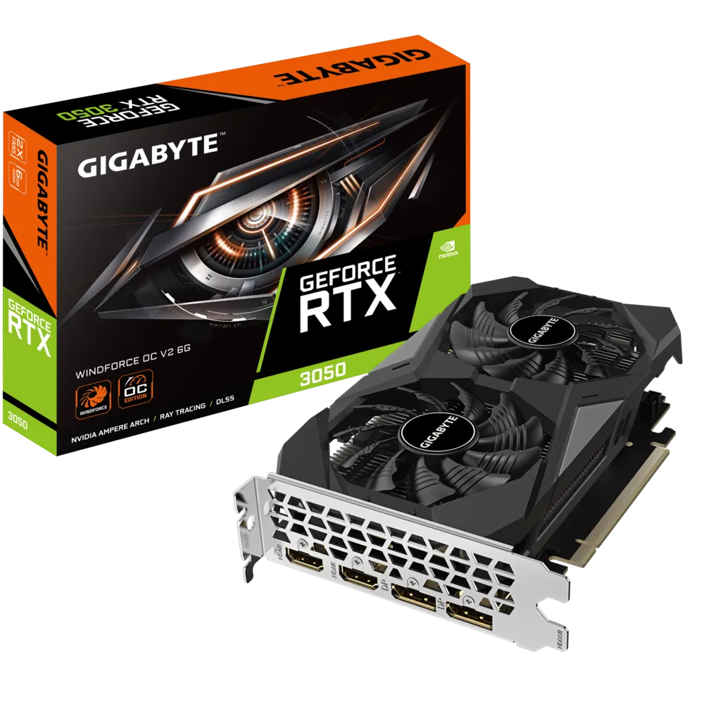 Tarjeta de video Gigabyte GeForce RTX™ 3050 WINDFORCE OC V2 6G 