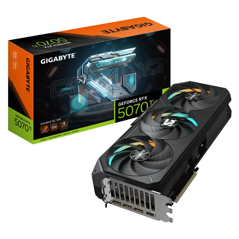 Tarjeta de video GIGABYTE GEFORCE RTX5070TI GV-N507TGAMING OC-16GD