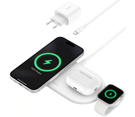 BASE DE CARGA INALAMBRICA BELKIN WIZ022VFWH  3 EN 1 15W WHITE CP