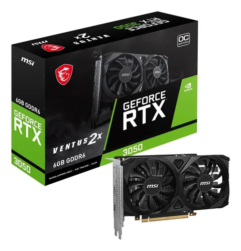 Tarjeta de video MSI NVIDIA RTX 3050 VENTUS 2X 6G OC  