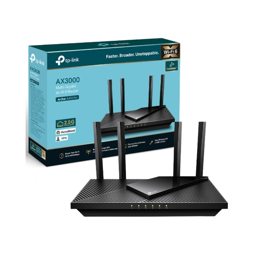 Router Inalámbrico TP-LINK Archer AX55 Pro | AX3000, WiFi 6