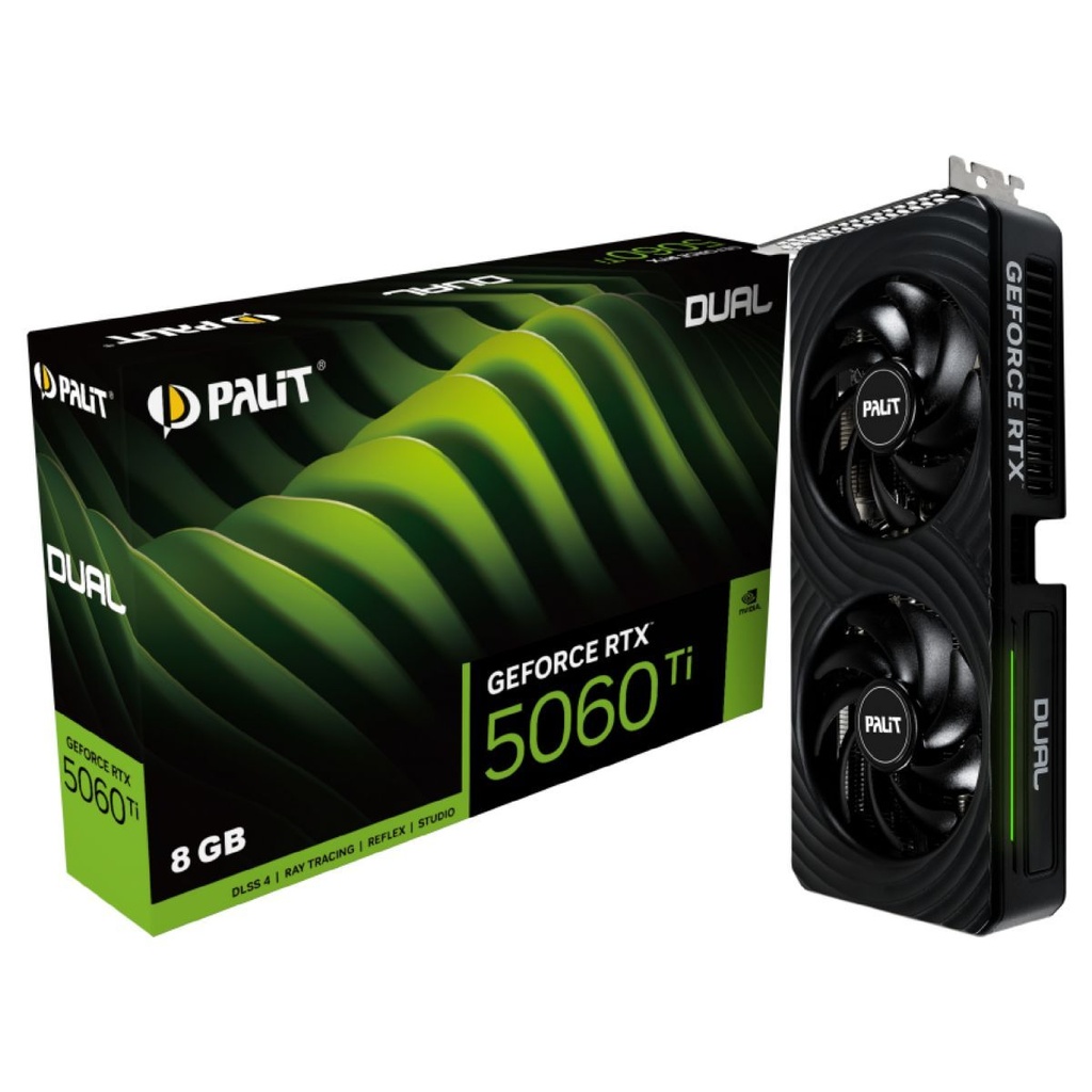 Tarjeta Palit Geforce RTX 5060ti Dual 8gb GDDR7