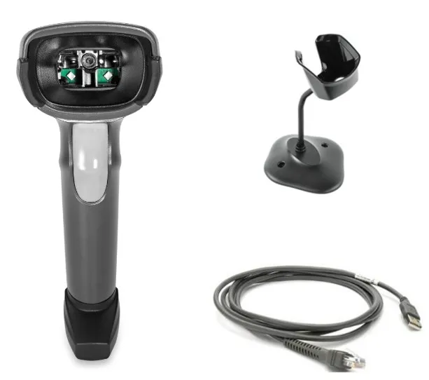 SCANNER DE MANO ZEBRA DS2208 2D BLACK, USB & STAND