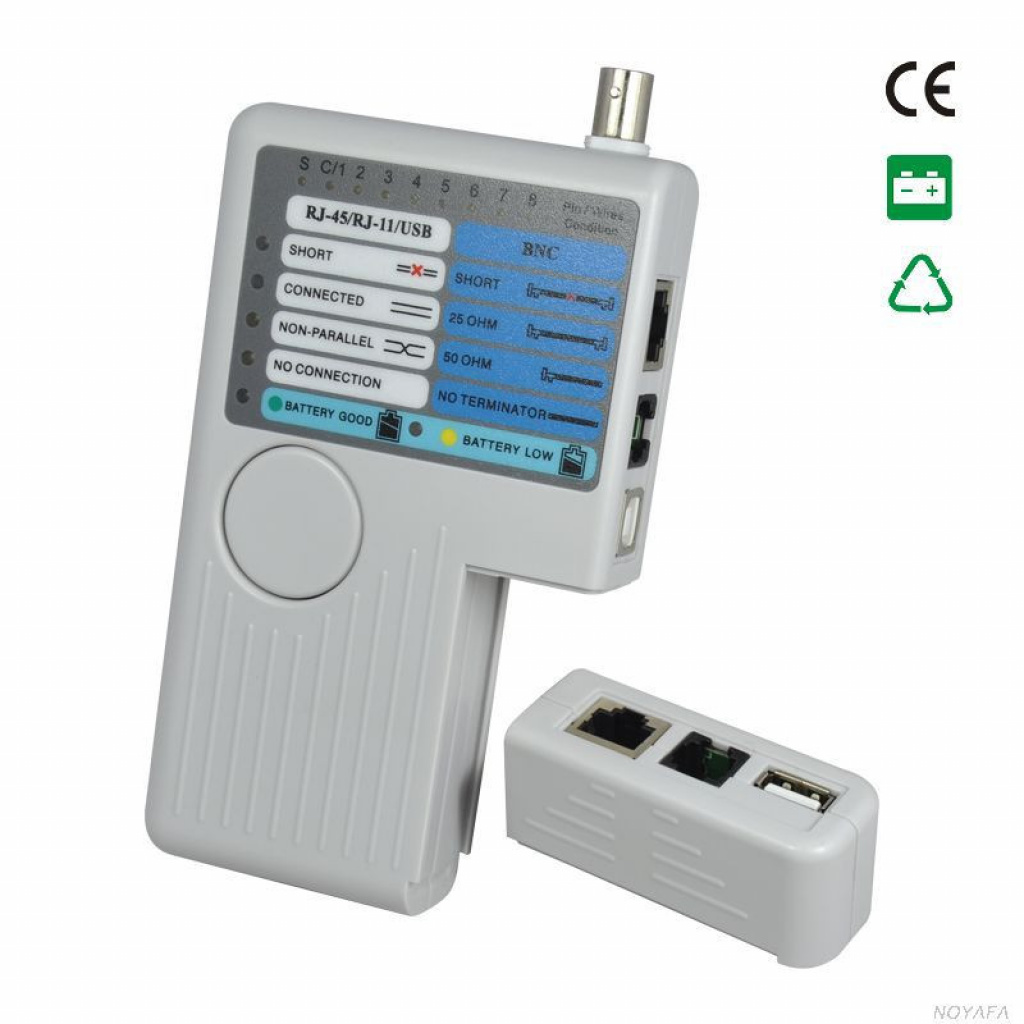 TESTER DE RED RJ11/45 / USB / BNC - SIN BATERIA