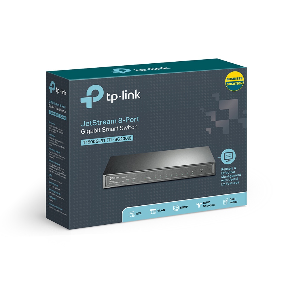 Switch TP-Link T1500G-8T TL-SG2008 8 Puertos Gigabit 1 PoE at/af