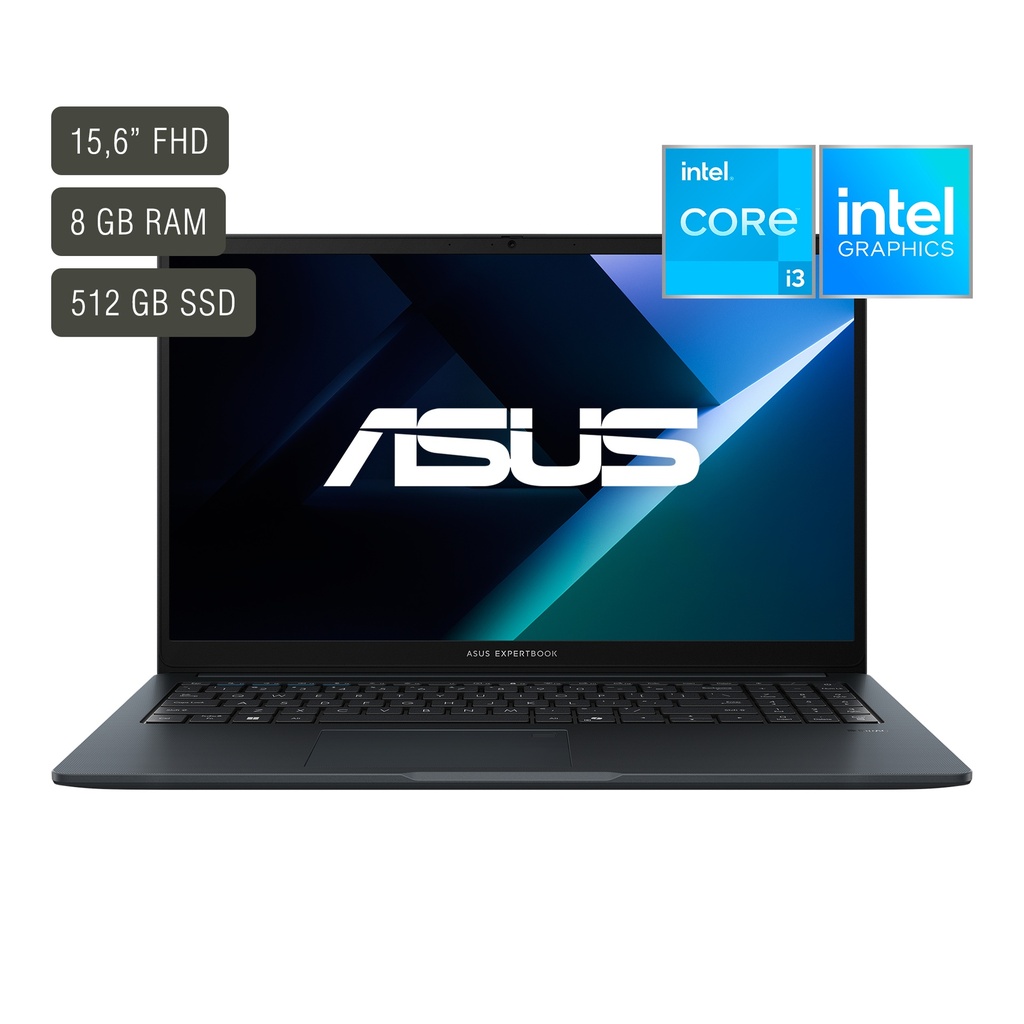Notebook Asus ExpertBook B1 15,6'' / Core I3-1315U / 8GB / 512GB SSD / Free